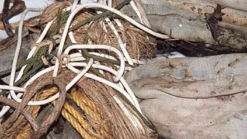 Mulher foi amarrada com seis tipos diferentes de corda(foto: BBC)