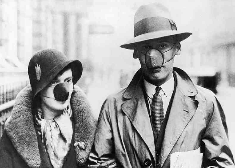 Na dcada de 1930, como agora, nem todos acreditavam nos benefcios de cobrir a boca e o nariz(foto: Getty Images)