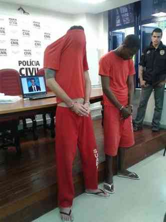 Homens apontados como mandante e executor do crime foram presos(foto: Polcia Civil/Divulgao)