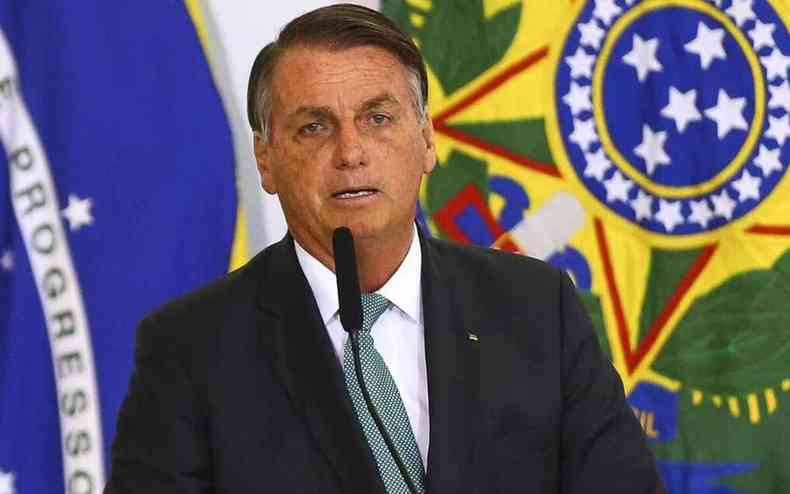 Presidente Bolsonaro durante discurso