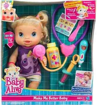 Boneca Baby Alive (Estou com febre) ficou 49,79% mais cara e passou de R$ 129,79 para R$ 194,41. (foto: Reproduo)