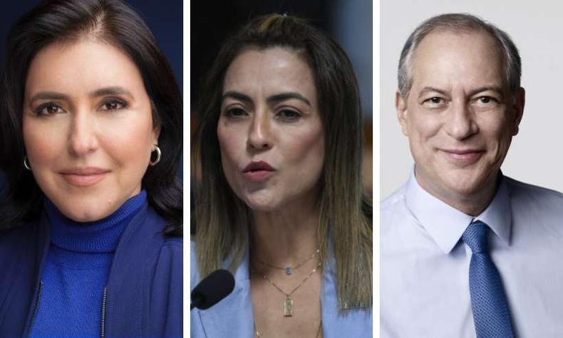 Montagem: Tebet, Soraya e Ciro