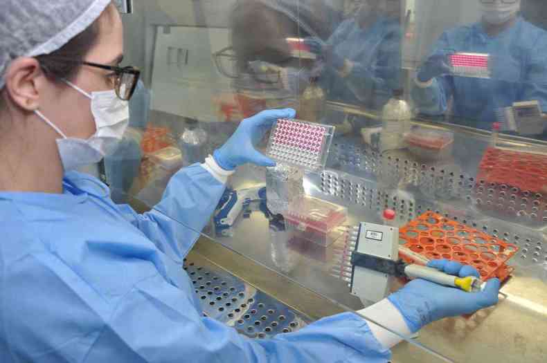 Vacinas s comeariam a ser distribudas em meados de fevereiro, de acordo com o governo(foto: Fiocruz/Divulgao)