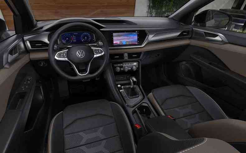Fabricante revela que o interior ter acabamento com materiais de toque agradvel e multimdia VW Play(foto: Volkswagen/Divulgao)