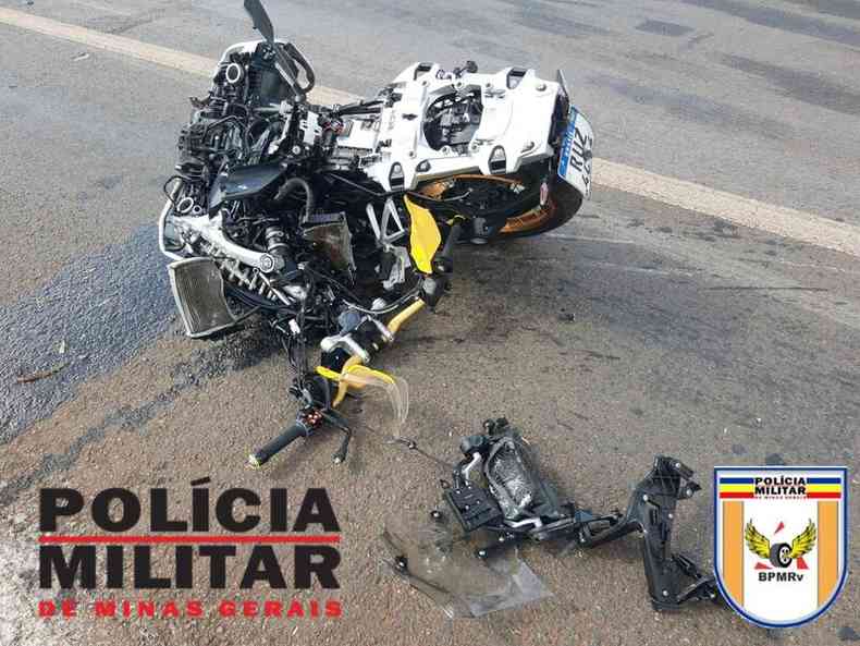 acidente entre moto e caminho mata motociclista em Patos de Minas