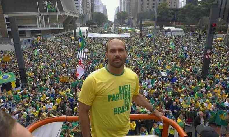 Eduardo Bolsoanro (PSL-SP), filho do presidente Jair Bolsonaro (sem partido) 