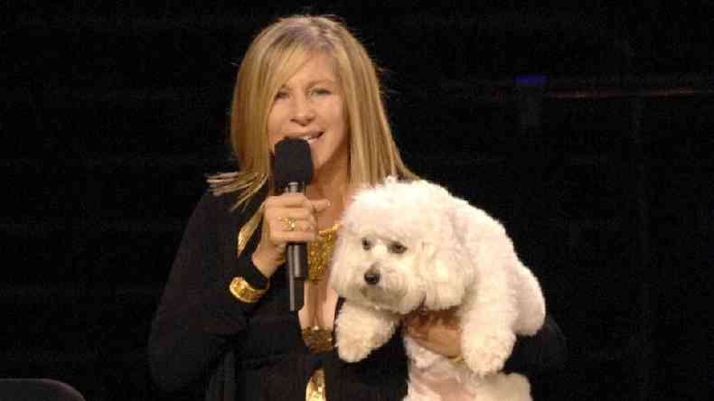 Barbra Streisand e sua cadela Samantha