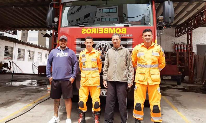Sogro e genro visitaram a corporao nesta sexta-feira (4/11)