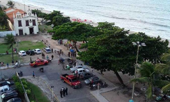 Praia de Piedade, onde já houve 12 ocorrências com tubarões(foto: DP/DA Press) Praia de Piedade, onde já houve 12 ocorrências com tubarões(foto: DP/DA Press)