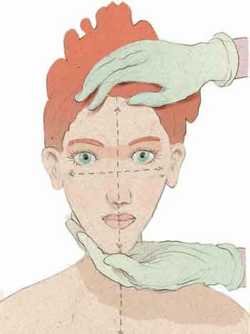 Ilustrao de um rosto de mulher