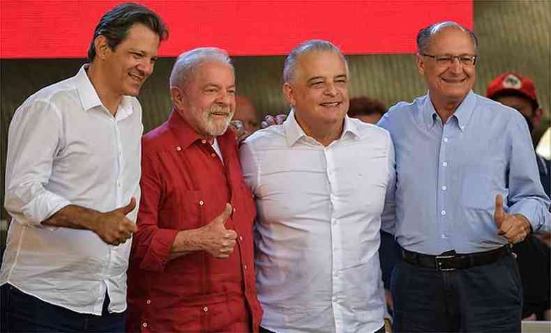 Haddad e Márcio França são correligionários de Lula e Alckmin