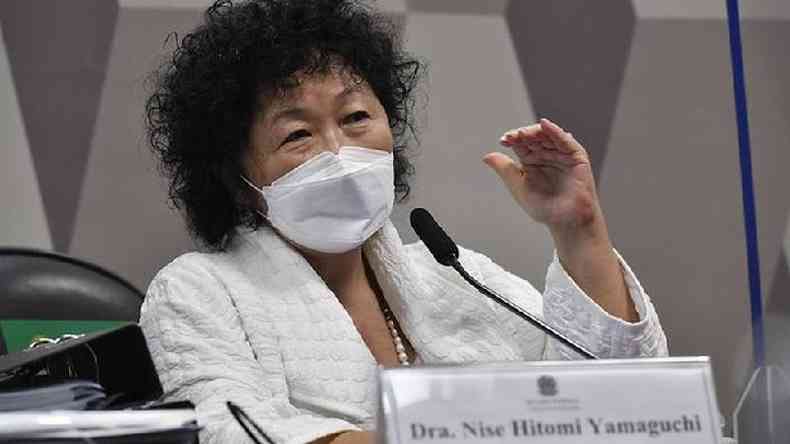 Nise Yamaguchi disse que foi uma 'colaboradora eventual' do governo federal no combate  pandemia(foto: Agncia Senado)