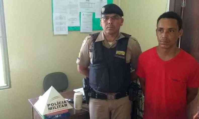 Suspeito do crime foi preso e negou os assassinatos(foto: Polcia Militar (PM) / Divulgao)