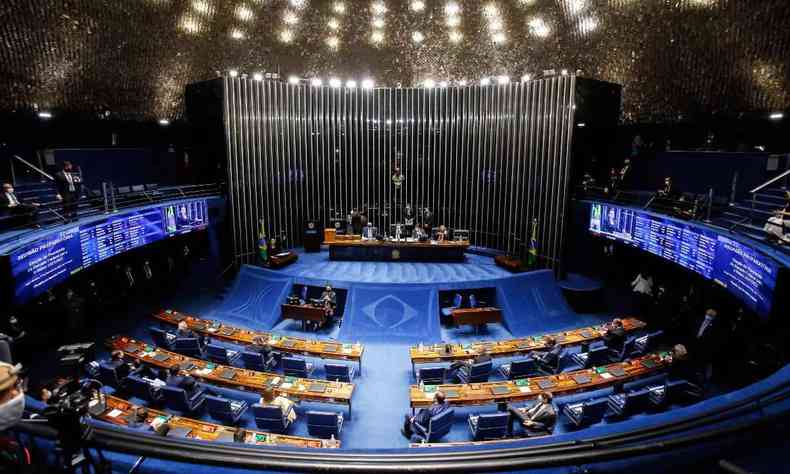 vista geral do plenário do Senado brasileiro