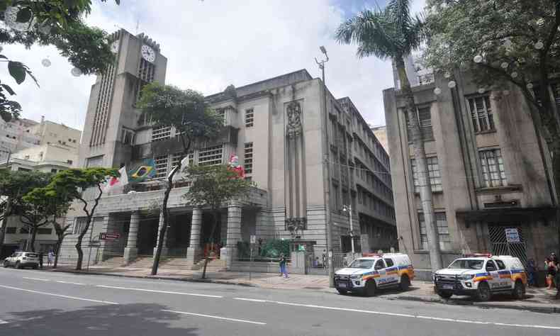 Na foto, fachada da Prefeitura Municipal de Belo Horizonte, no dia 9 de janeiro de 2023