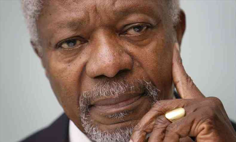 Kofi Annan chefiou as Naes Unidas entre 1997 e 2006(foto: Fabrice COFFRINI / AFP )