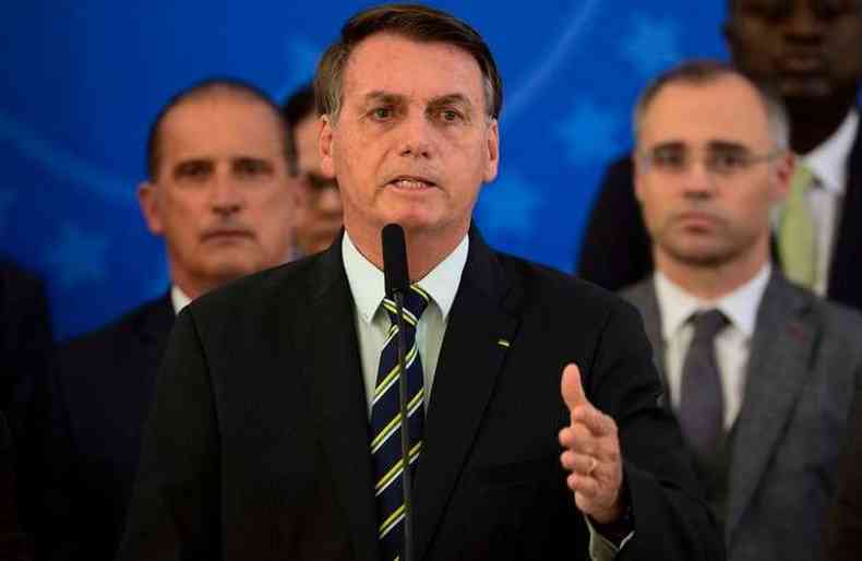 Bolsonaro adotou um discurso pacificador e fez elogios  postura do Congresso Nacional na aprovao de medidas econmicas de combate aos efeitos da pandemia(foto: Marcello Casal Jr/Agncia Brasil)