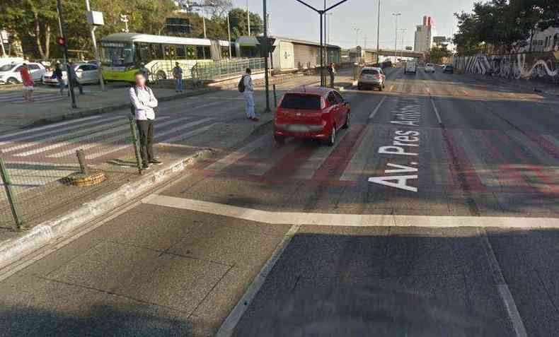 Local aproximado do acidente, segundo a Polcia Militar(foto: Reproduo/Google Street View)
