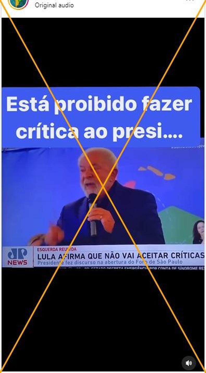 Captura de tela feita em 3 de julho de 2023 de uma publicação no Instagram (foto: Reprodução) Captura de tela feita em 3 de julho de 2023 de uma publicação no Instagram