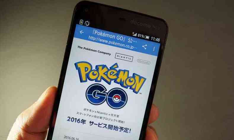 O novo jogo para smartphones Pokemon Go(foto: AFP / KAZUHIRO NOGI / TO GO WITH )