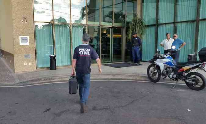 Quartos do agressor e de Ana Hickmann no Hotel Caesar Business foram periciados pela Polcia Civil(foto: Marcos Vieira/EM/D.A PRESS)