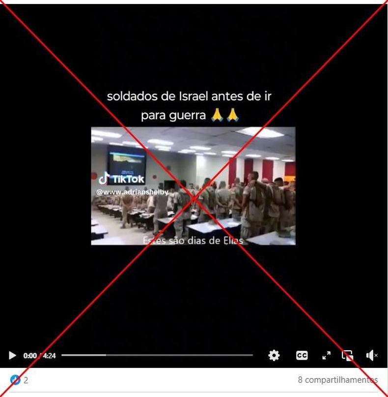 Captura de tela feita em 19 de outubro de 2023 de uma publicao no Facebook