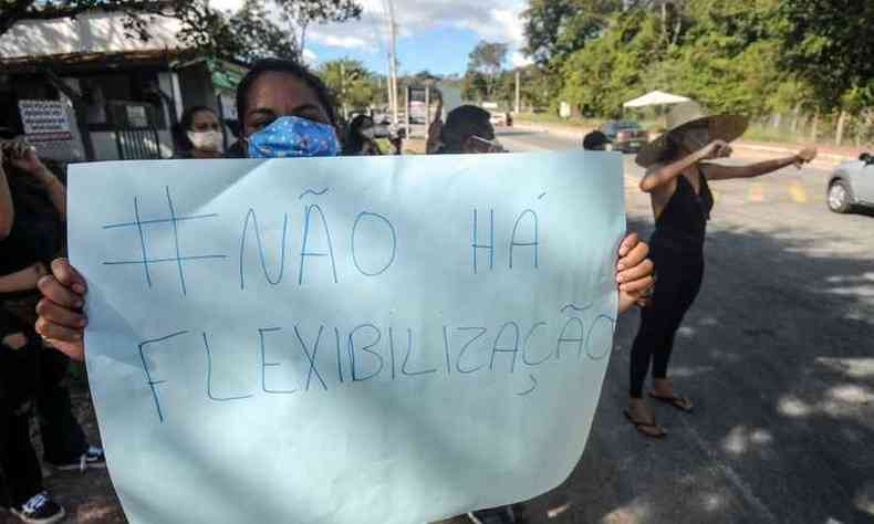 Comunidade se manifestou contra a reabertura no ms de junho(foto: Leandro Couri/EM/DA Press)