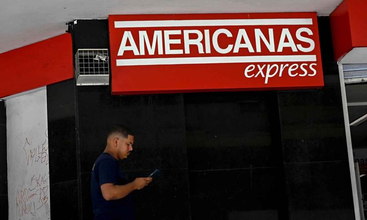 Fachada de uma loja Americanas 