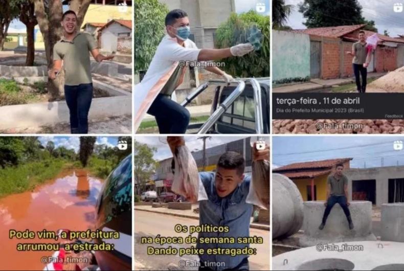 Imagem dos vdeos no feed do perfil @fala_timon