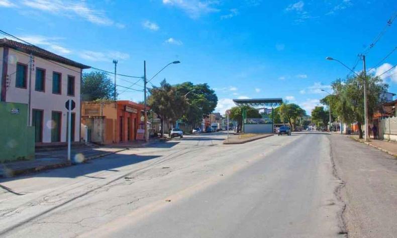 vista de rua em Paraopeba em foto meramente ilustrativa