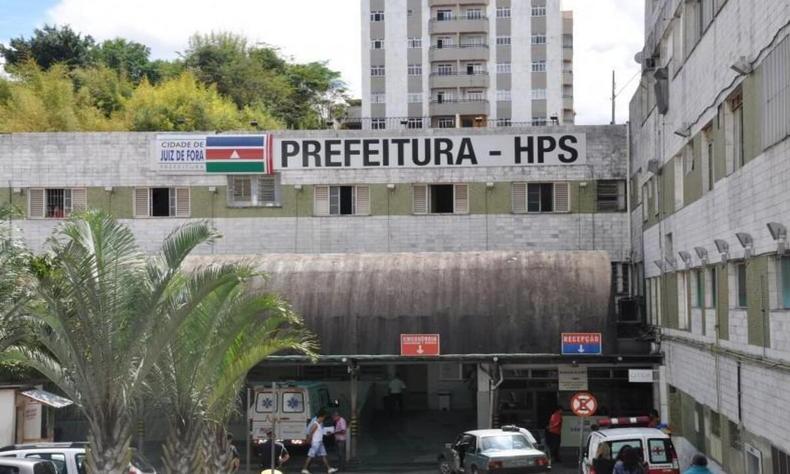 Cobrador foi atendido no Hospital de Pronto Socorro Dr. Mozart Teixeira (HPS)(foto: Sinteac/Reprodução) Fachada do Hospital de Pronto Socorro Dr. Mozart Teixeira