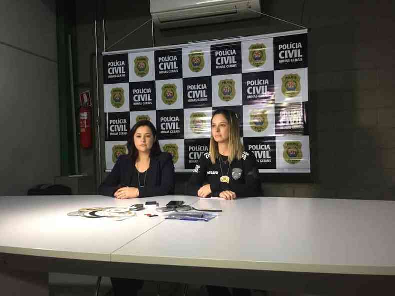 Delegadas Elenice Cristine (esquerda) e Renata Fagundes deram esclarecimentos sobre o caso na manh desta sexta-feira(foto: Guilherme Paranaiba/EM/D.A PRESS)