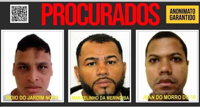 Lucas Apostólico da Conceição e Marcelo de Almeida Farias Sterque, dois comparsas de Jean, também fugiram(foto: Reprodução) Lucas Apostólico da Conceição e Marcelo de Almeida Farias Sterque, dois comparsas de Jean, também fugiram