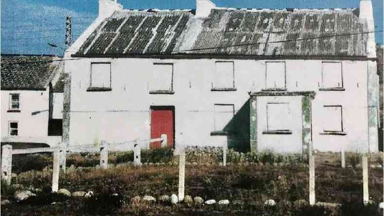 A casa foi pintada de branco antes de Neville deixar a Irlanda rumo  Nova Zelndia(foto: Neville Presho)