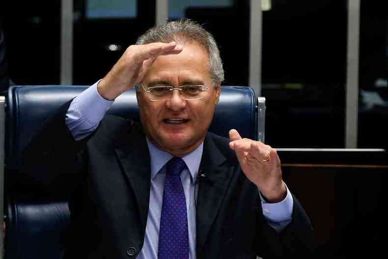 Renan Calheiros (MDB-AL) enfrenta concorrncia de sete colegas para voltar a presidir o Senado(foto: MARCELO CAMARGO/AGNCIA BRASIL)