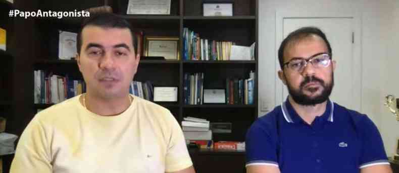 Irmos Luis e Luis Ricardo Miranda durante entrevista neste sbado(foto: Reproduo/Youtube )
