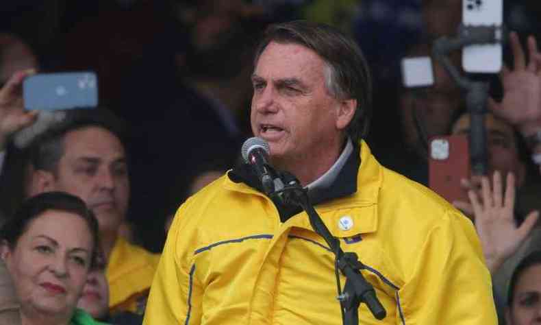 O presidente Jair Bolsonaro em campanha eleitoral.