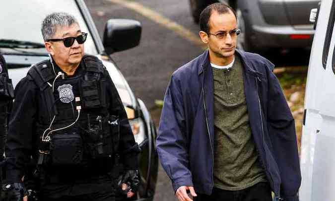 Marcelo Odebrecht est preso na carceragem da Polcia Federal em Curitiba(foto: Bruno Covello/Gazeta do Povo )