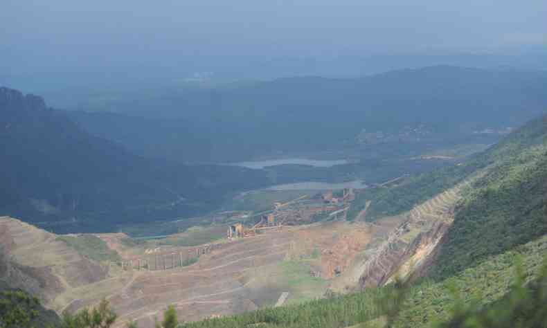 Barragem do Doutor est localizada dentro do complexo da Mina Timbopeba, em Ouro Preto(foto: Leandro Couri/EM/D.A.Press)