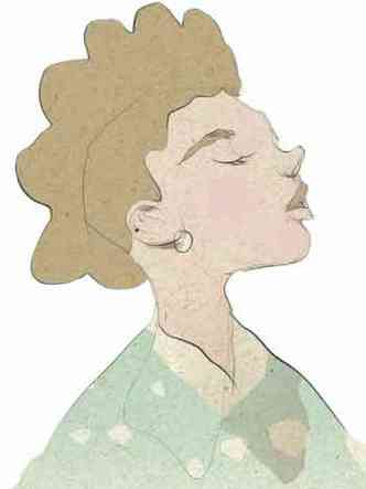 Ilustrao mostra mulher de nariz arrebitado