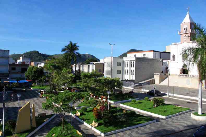 Vista geral da cidade de Mantena, no interior de Minas