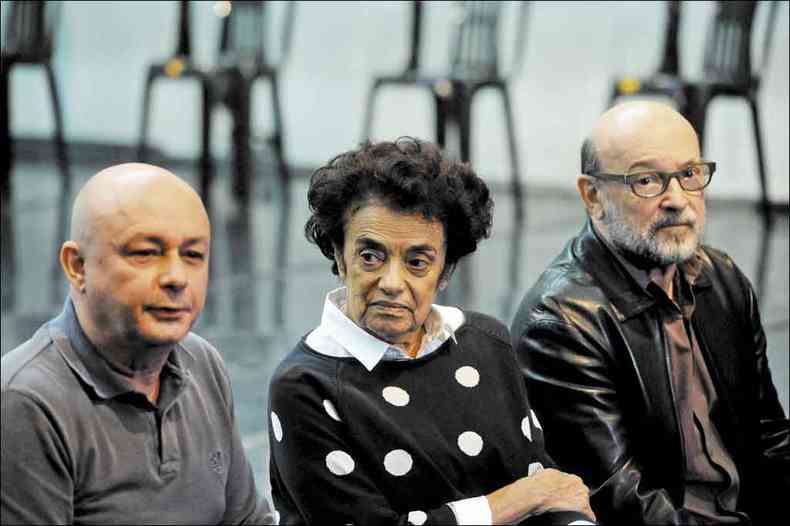 Trs figuras icnicas do Grupo Corpo: Rodrigo Pederneiras, Freuza Zechmeister e Paulo Pederneiras (foto: Leandro Couri/EM/D.A Press)