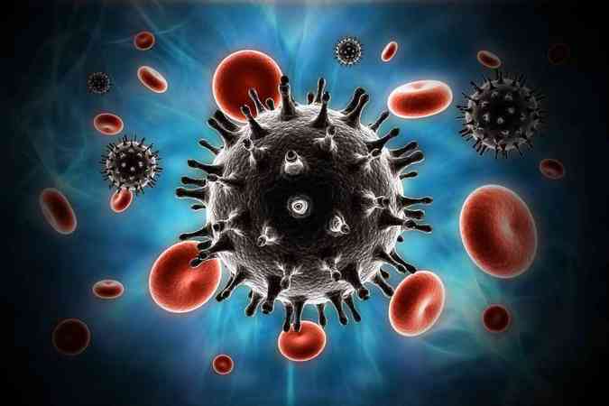 HIV na corrente sangunea (foto: American Pregnancy Association)(foto: clula hiv)