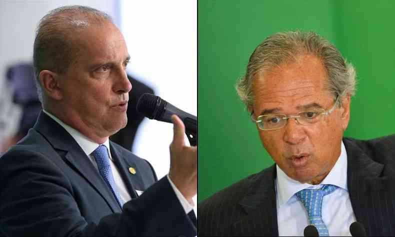 Ministros Onyx Lorenzoni (E) e Paulo Guedes(foto: Marcos Correa/PR e Marcelo Camargo/Agncia Brasil )