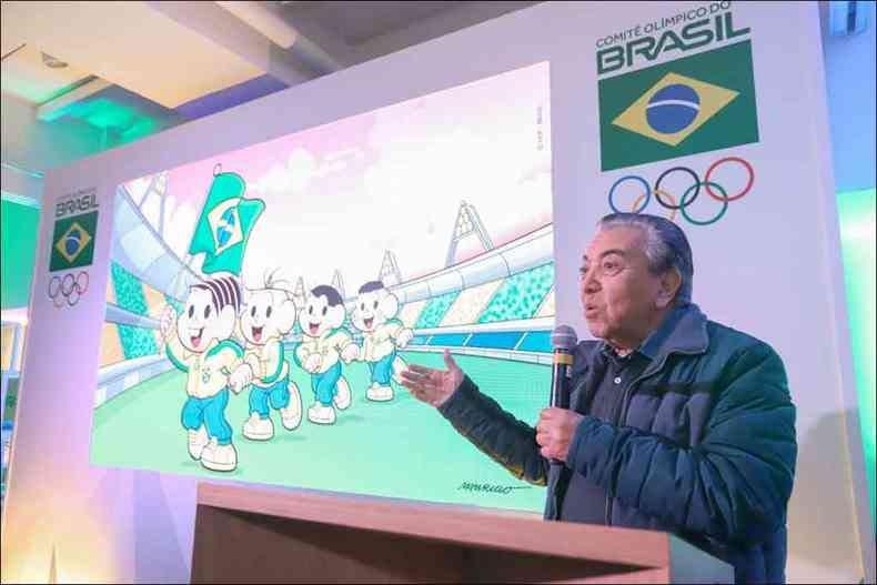 Mauricio de Souza deu uma prvia dos seus personagens relacionados  delegao olmpica brasileira(foto: William Lucas/Inovafoto/COB)