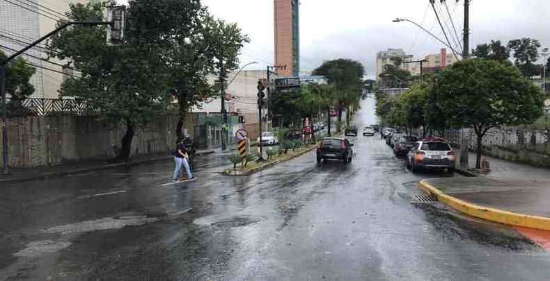As ruas do bairro Corao Eucarstico estavam tranquilas para um dia de provas do Enem