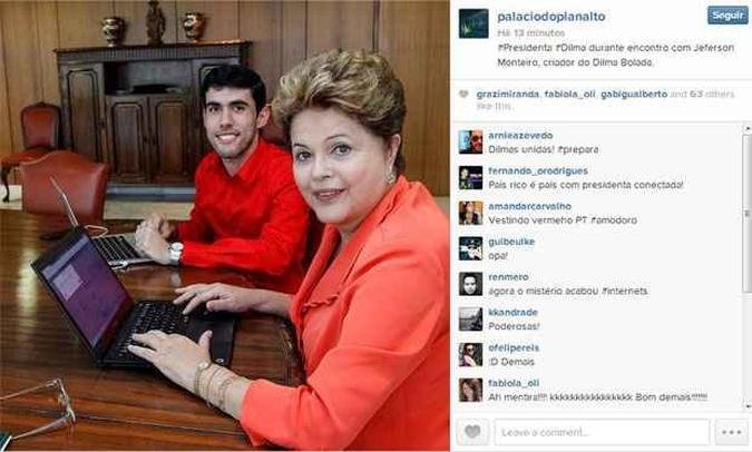 Criador da personagem Dilma Bolada conversa com a verdadeira Dilma(foto: Reprodução/Instagram) Criador da personagem Dilma Bolada conversa com a verdadeira Dilma(foto: Reprodução/Instagram)