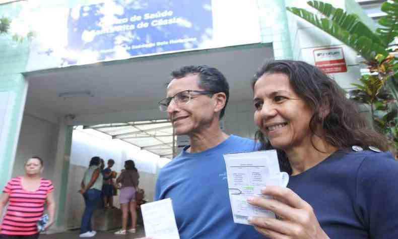 O casal der Arajo e Mrcia Barbosa