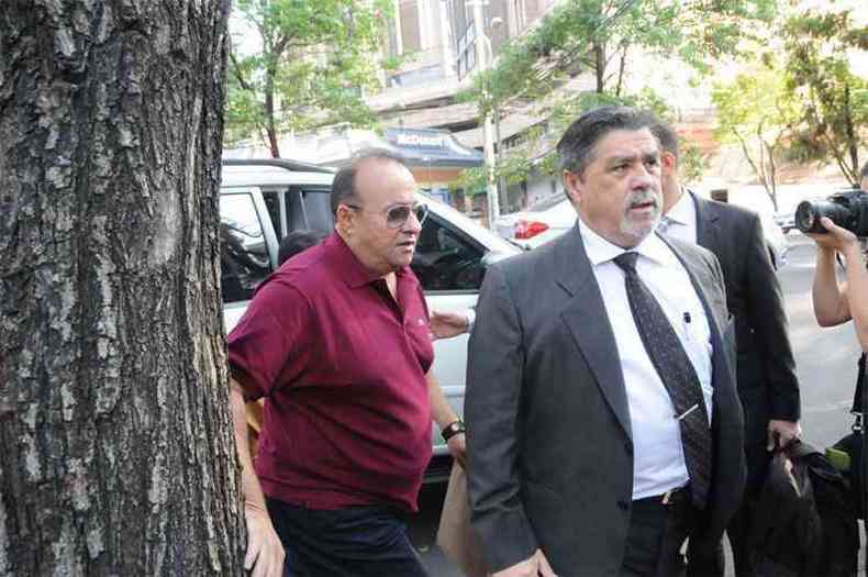 Hugo Pimenta (E) alega que teve participao somente na morte de um dos fiscais do trabalho(foto: Paulo Filgueiras/EM/D.A Press)