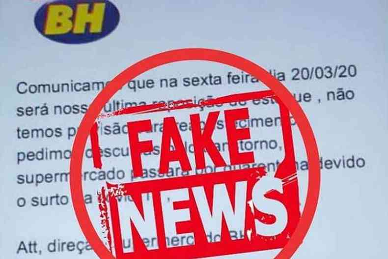 Nas redes sociais, o perfil da rede Supermercados BH desmentiu fake news(foto: Reproduo/Instagram)